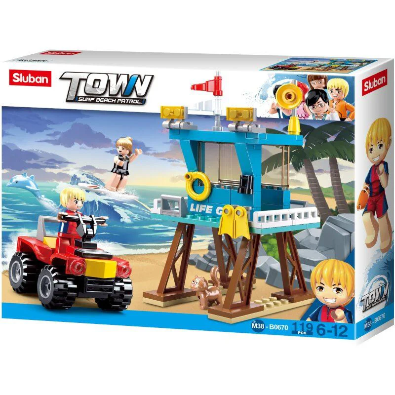 Constructor Sluban City Beach Turnul de salvare foto