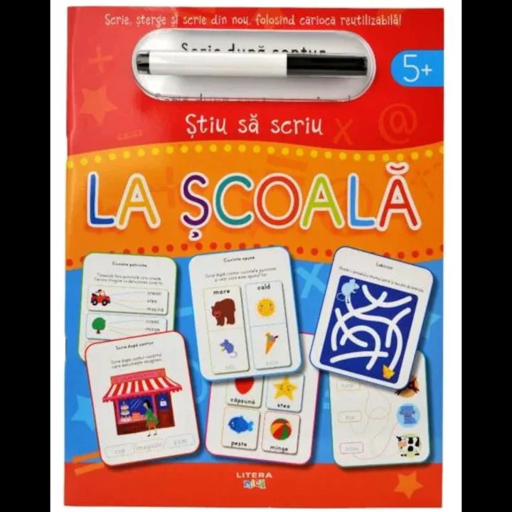 image for Stiu sa scriu. La scoala + carioca reutilizabila! foto