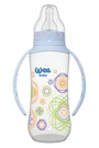 Biberon din plastic cu manere WeeBaby cu tetina din silcon (6-18 luni), 270 ml foto