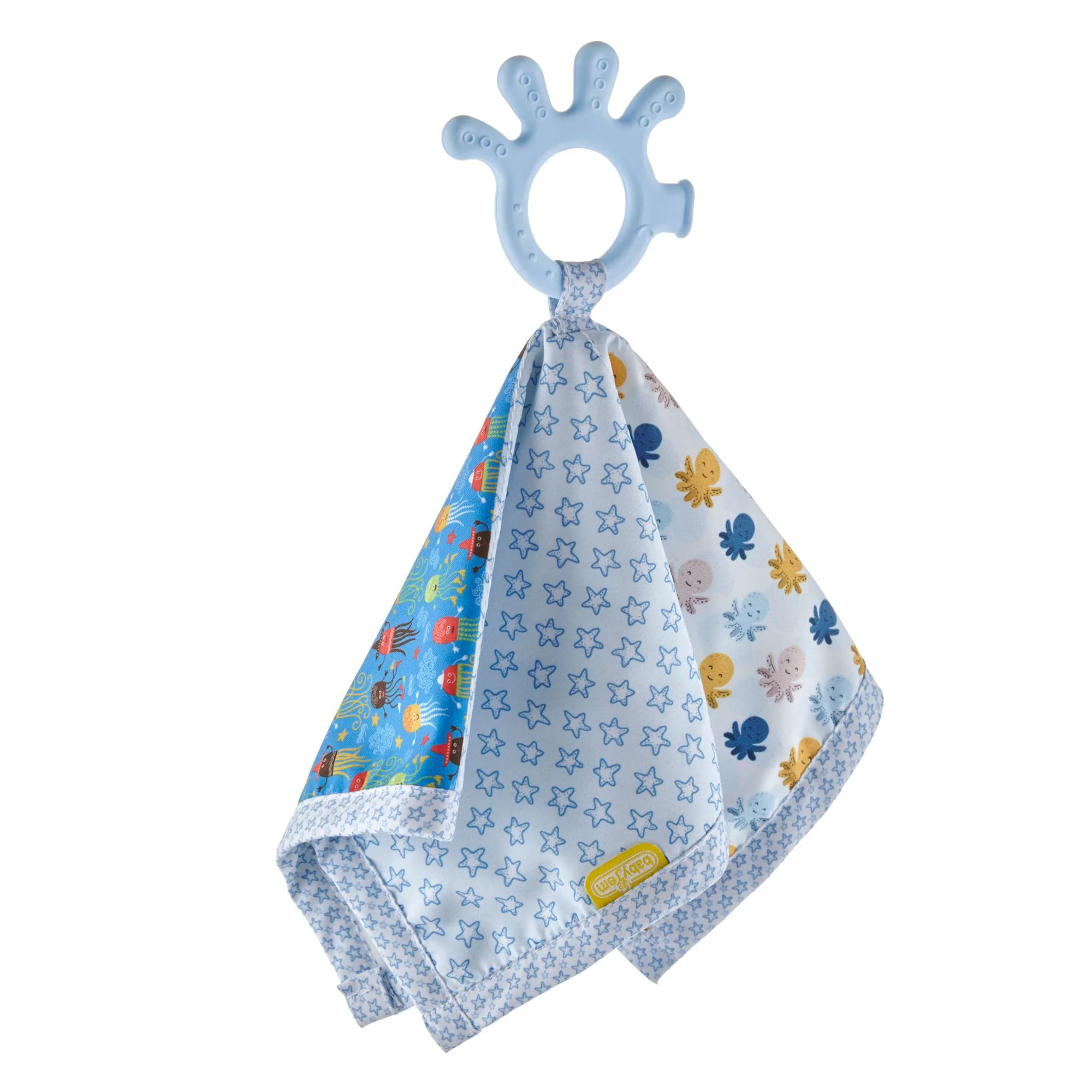 Игрушка для прорезывания зубов с одеялом BabyJem Patchwork Blue