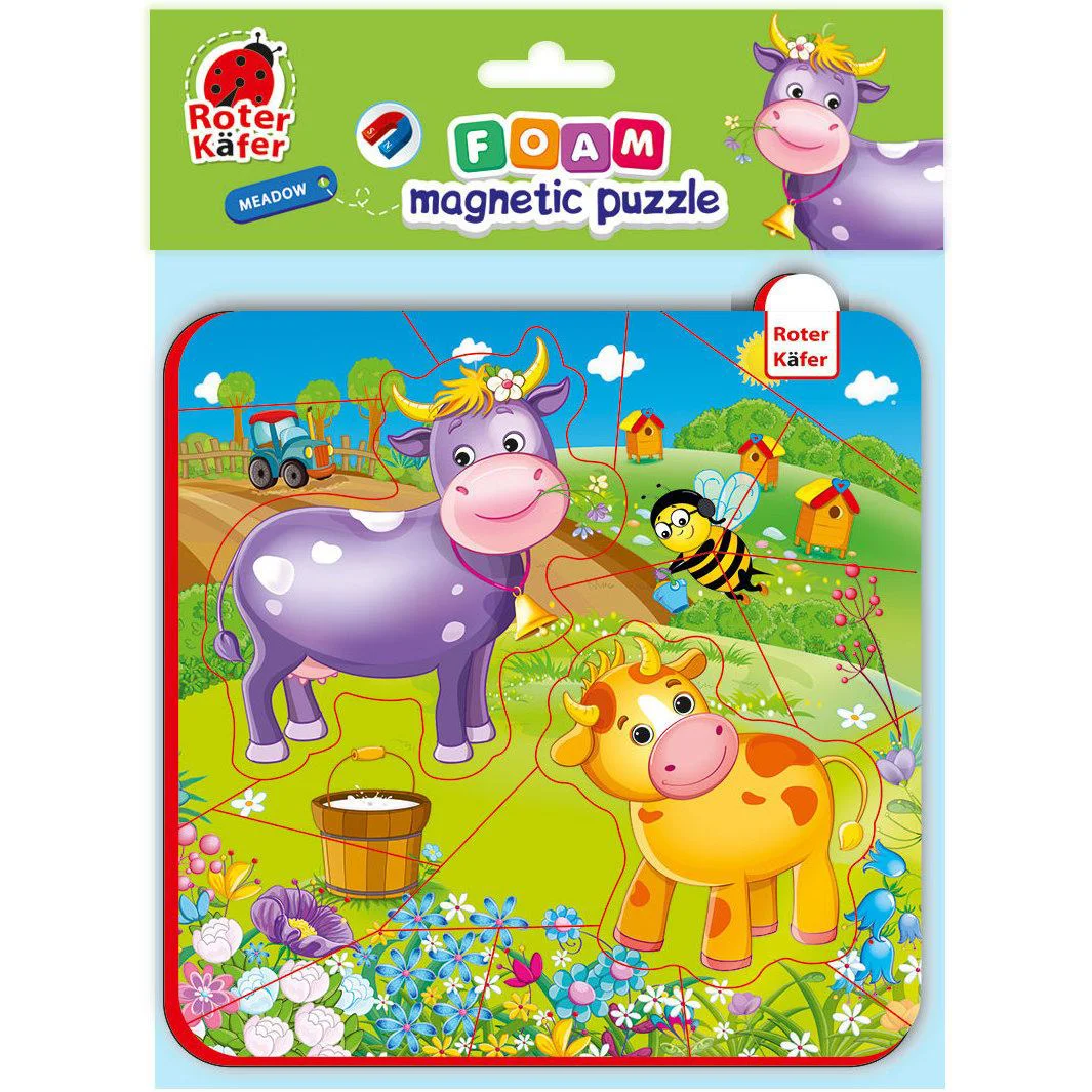 Puzzle magnetic Roter Kafer Ferma, 16 piese