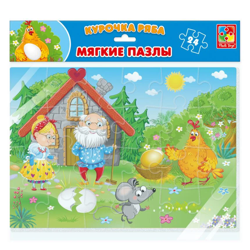Puzzle moale Vladi Toys А4 Gainusa Porumbaca, 24 piese