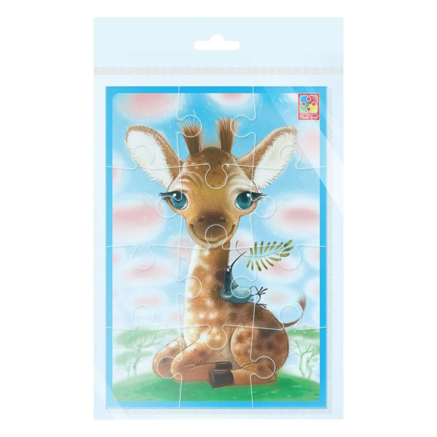 Puzzle moale Vladi Toys Girafa A5, 12 piese foto