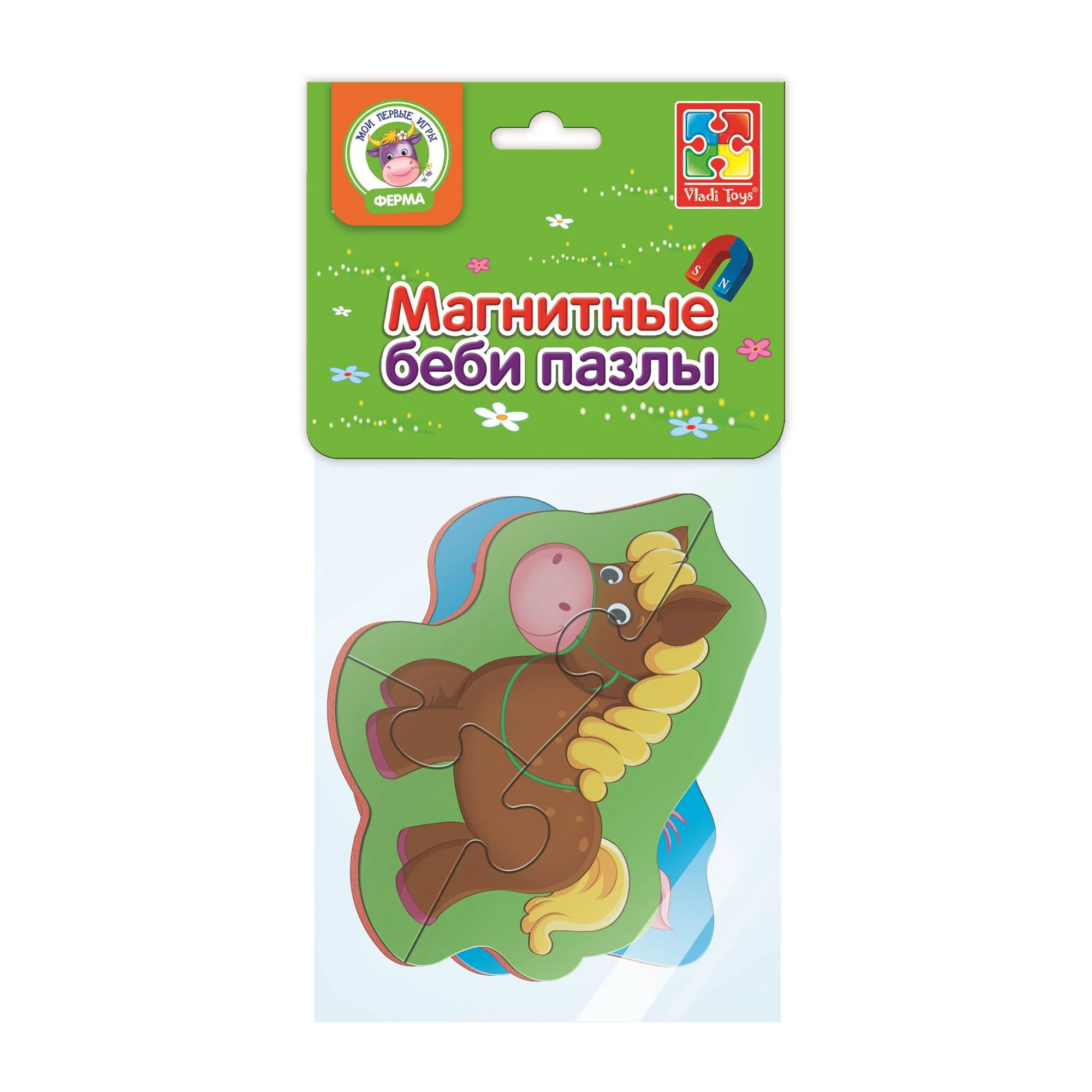 image for Puzzle magnetic Vladi Toys Baby Calutul si Purcelusul foto