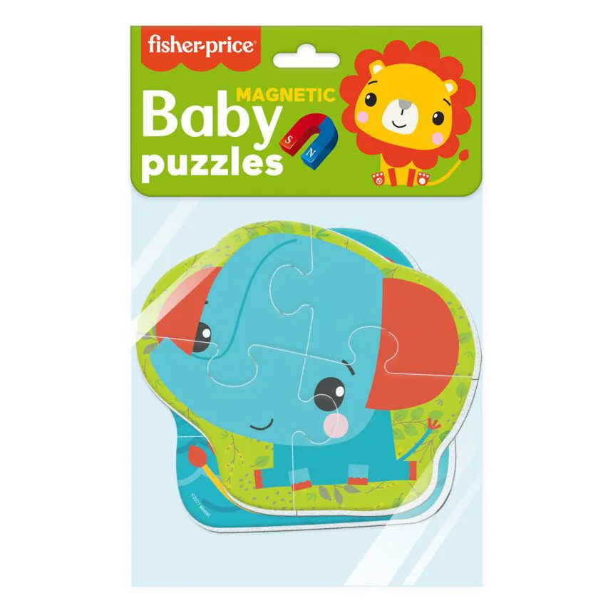 Puzzle magnetic Vladi Toys, Fisher Price, Leul si Elefantul foto
