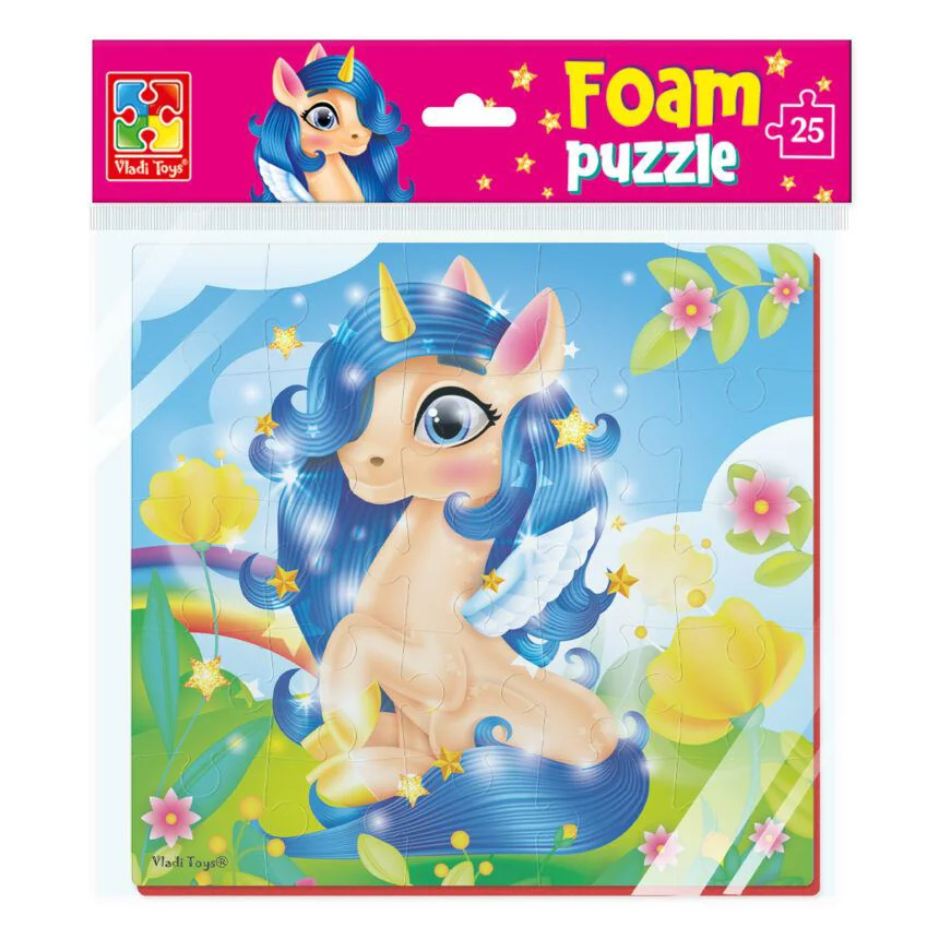 Puzzle moale Vladi Toys, Fisher Price, Unicorn, 25 piese foto