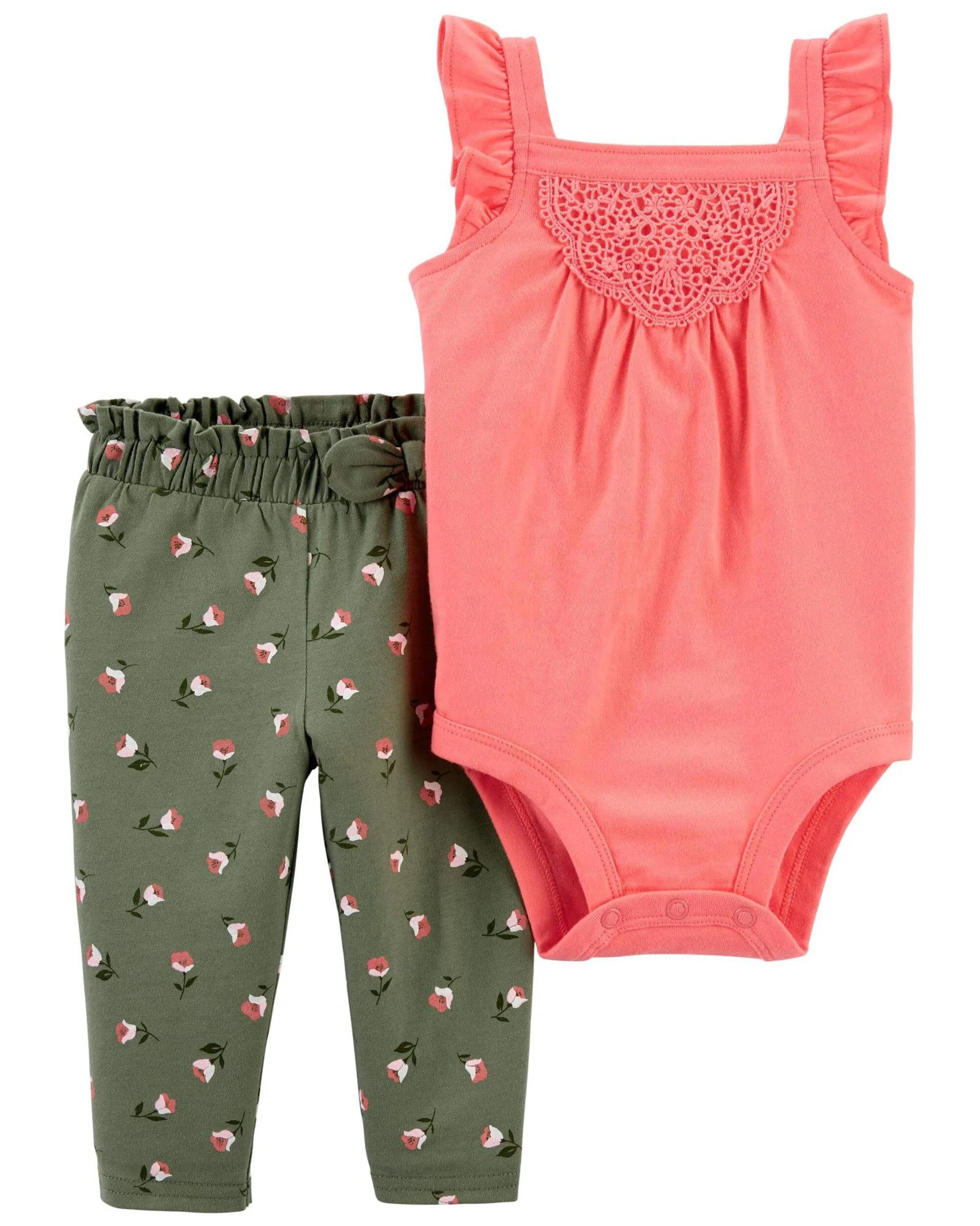 Carter's Set 2 piese Body si pantaloni kaki foto