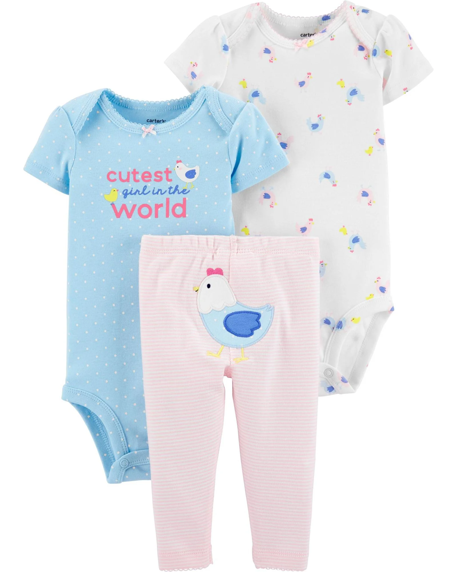 Carter's Set 3 piese Pantaloni si 2 body Puisor foto