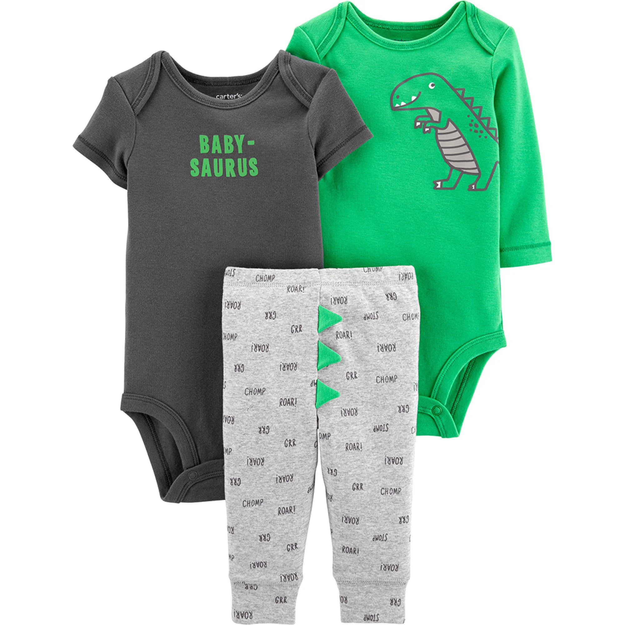 Carter's Set 3 piese Pantaloni si 2 body Dinozaur foto