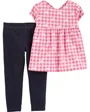 Carter's Set 2 piese Top si pantaloni Flori