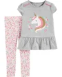 Carter's Set 2 piese Tricou si pantaloni Unicorn foto