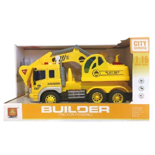 Masina cu inertie Wenyi Camion de constructii, cu lumina si sunet, 1:16 foto