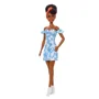 Papusa Barbie Fashionista cu rochie albastra