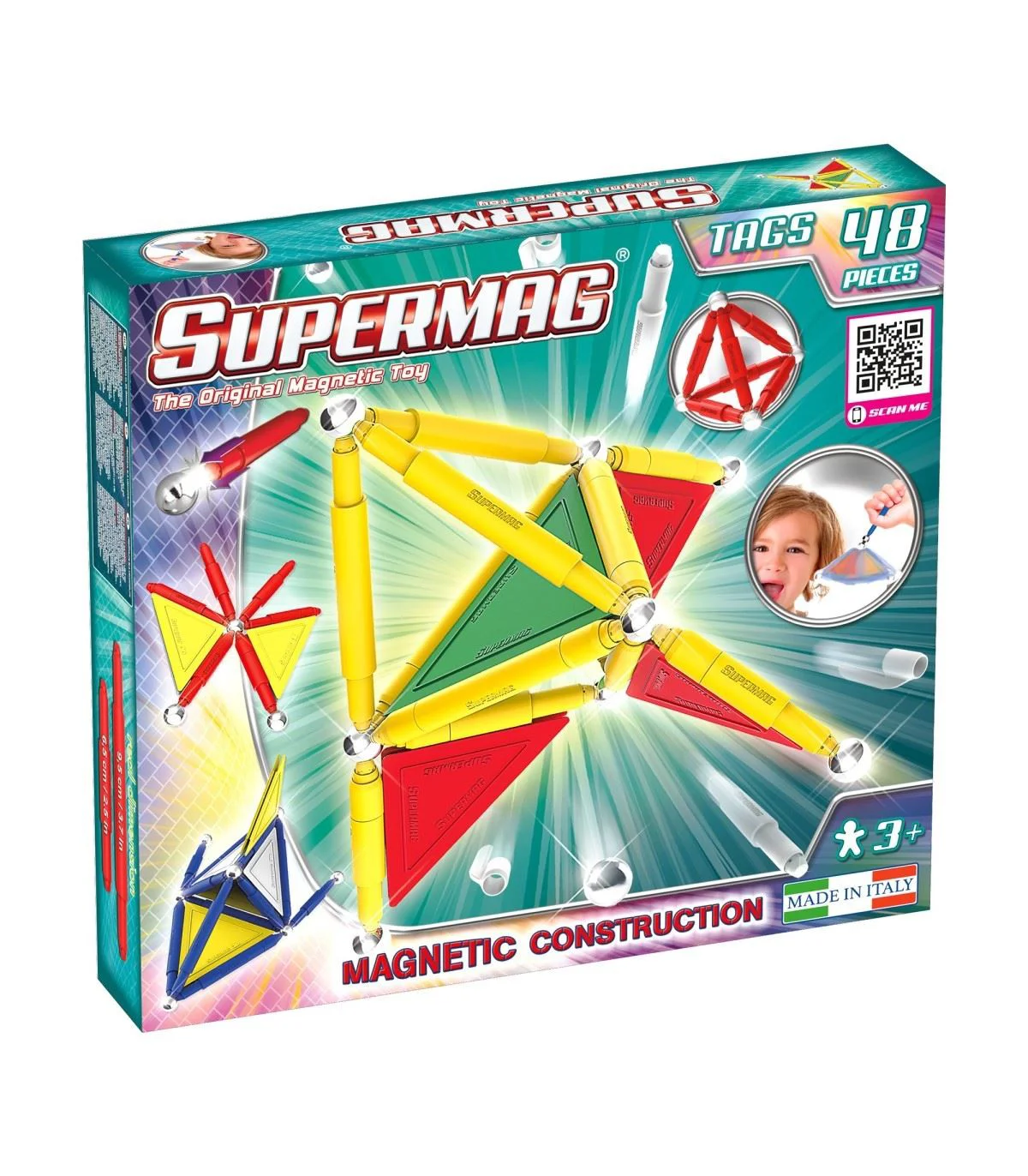 image for Магнитный конструктор Supermag Tags Primary, 48 шт. foto