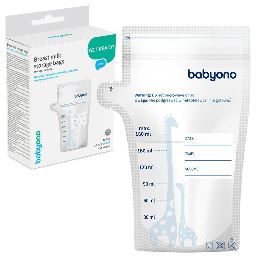 Пакеты для хранения грудного молока BabyOno 30 штук
