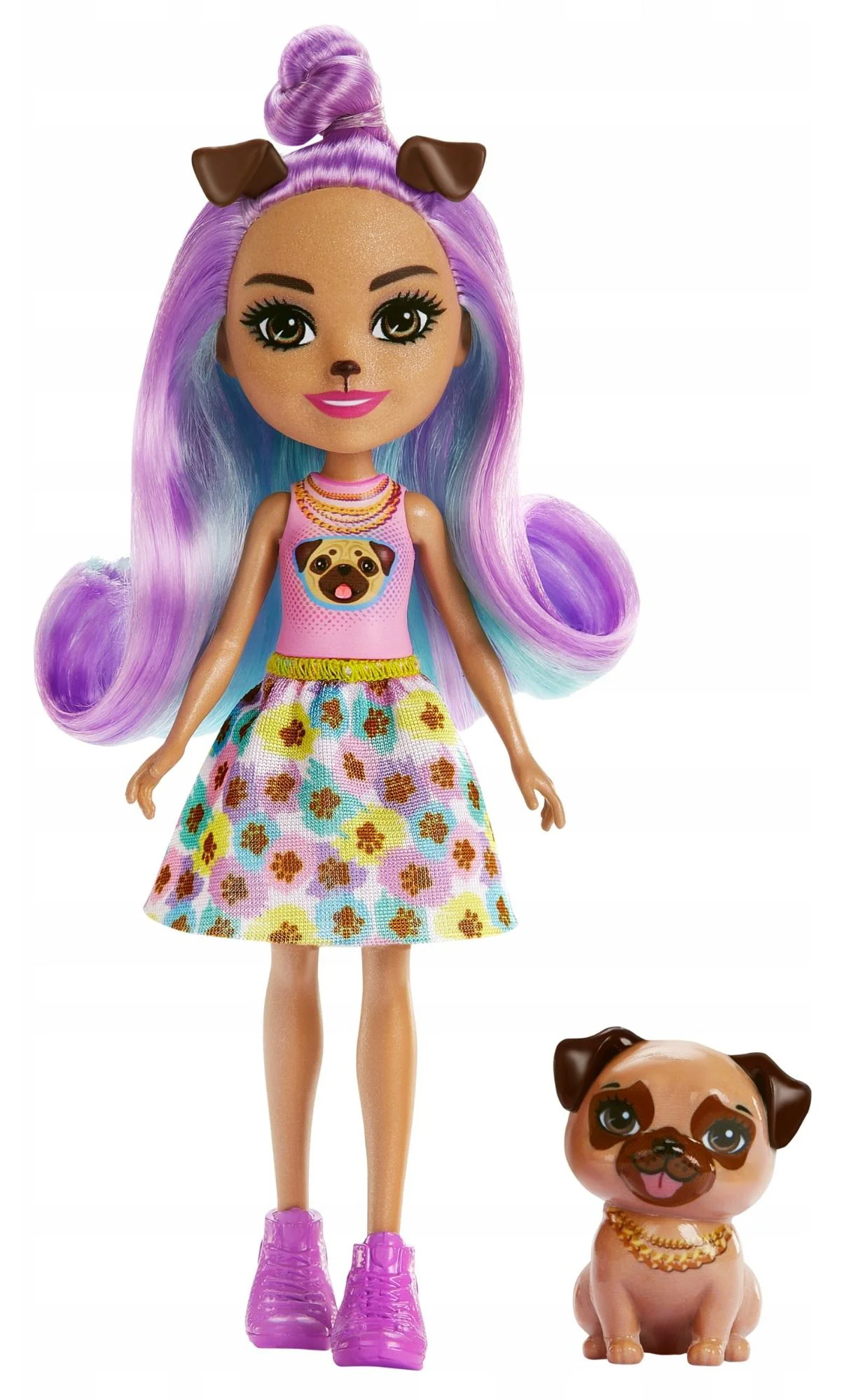 Set de joaca Enchantimals Papusa Penna Pug si Catelusul Trusty foto