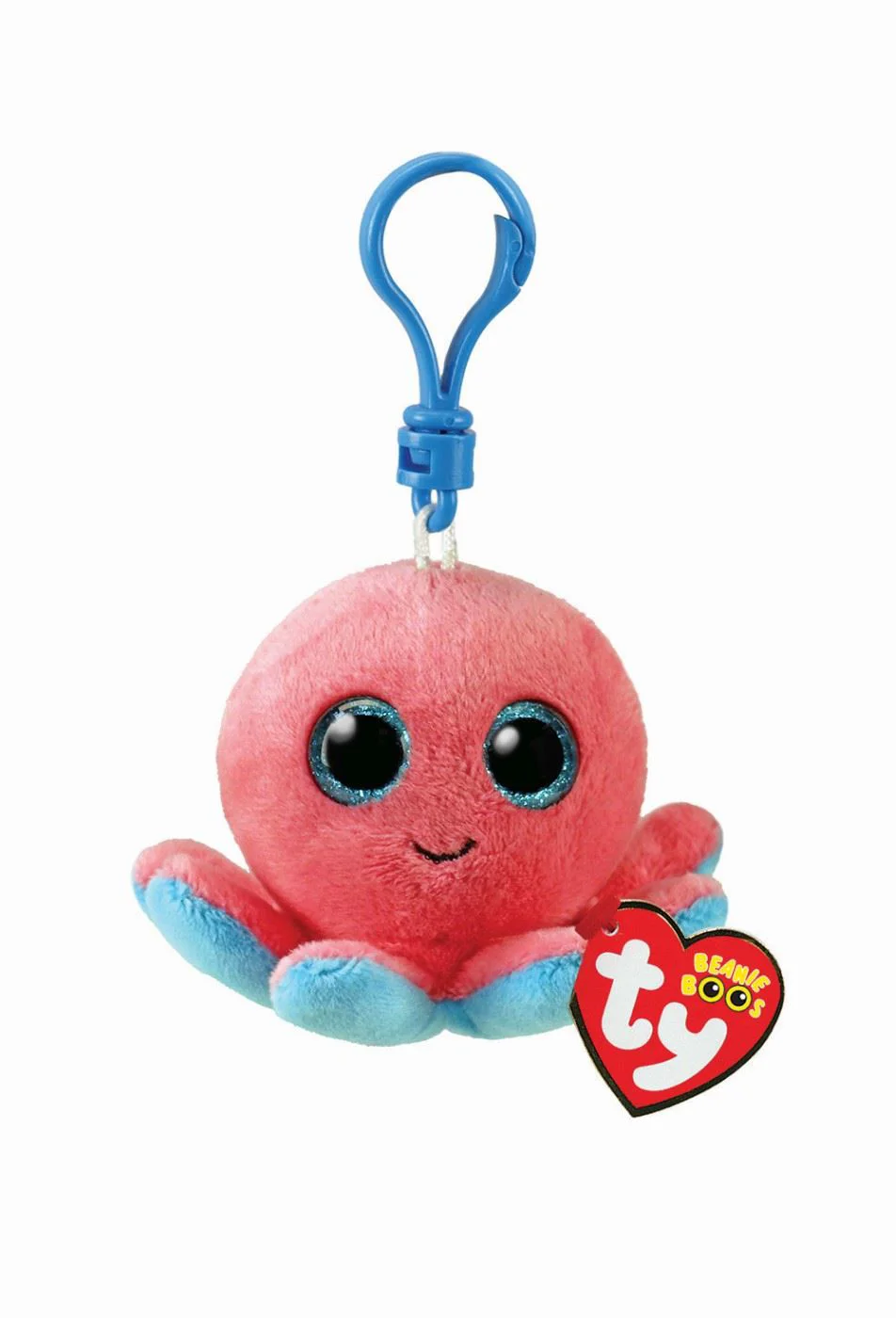 Jucarie breloc TY Beanie Boos, Caracatita coral Sheldon, 8,5 cm foto