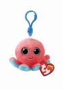 Jucarie breloc TY Beanie Boos, Caracatita coral Sheldon, 8,5 cm foto