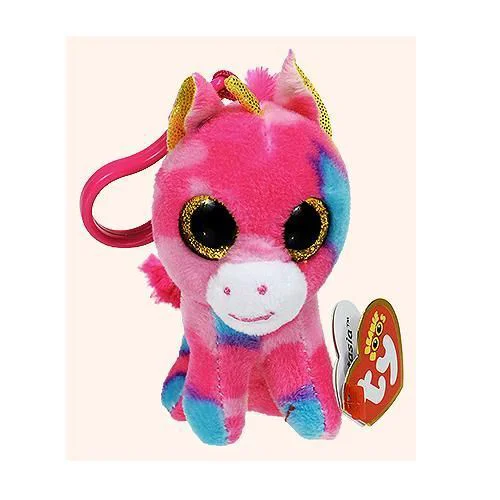 Jucarie breloc TY Beanie Boos, Unicorn Fantasia, 12 cm foto