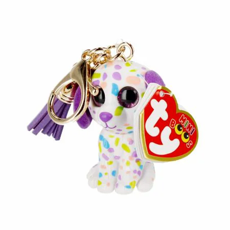 Jucarie breloc TY Mini Boos, Catelusa Darling, 10 cm