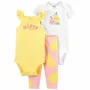 Carter's Set 3 piese bebe Pere - 2 body si pantaloni