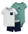 Carter's Set 3 piese Tricou, body & pantaloni scurti Testoasa foto
