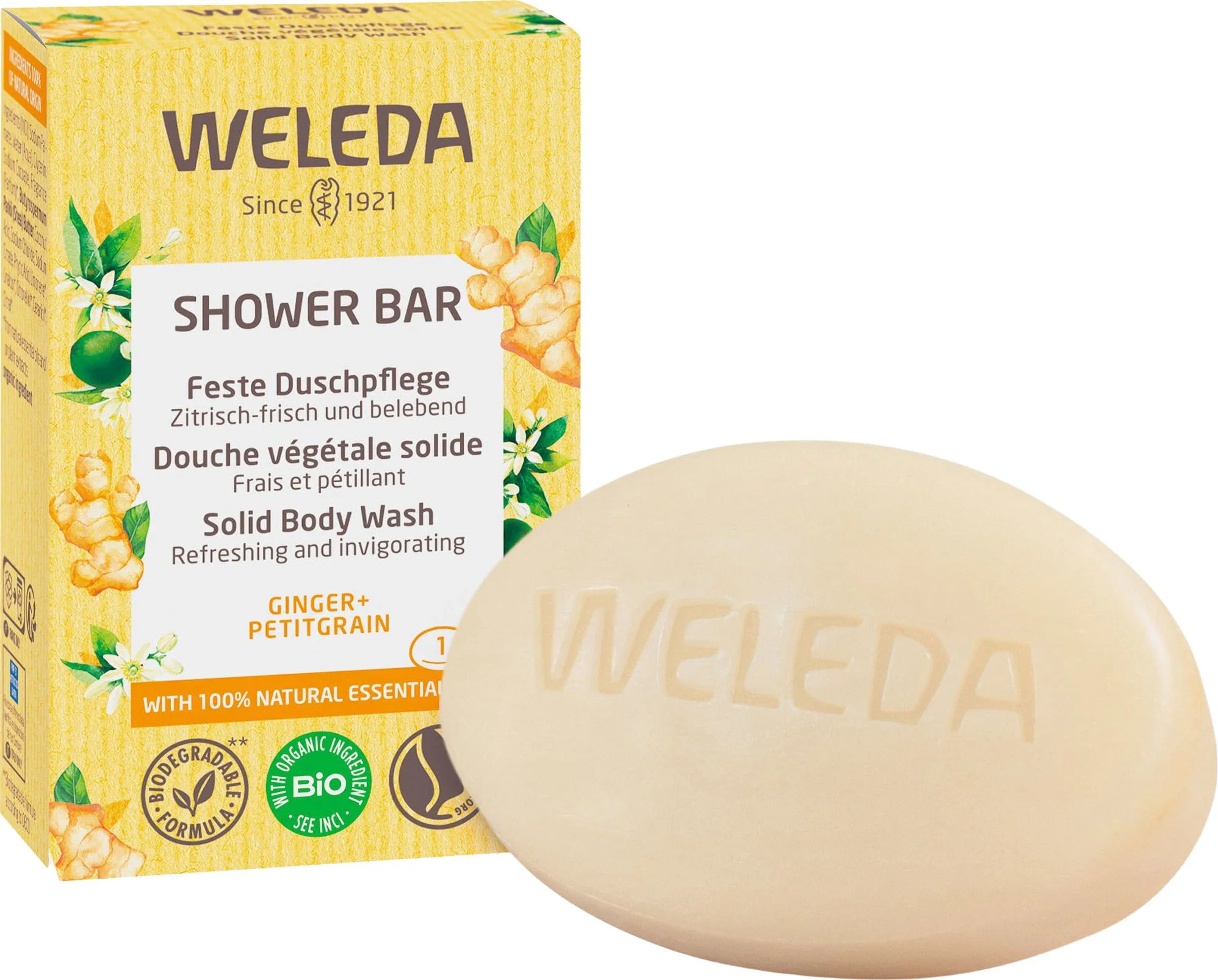 image for Sapun vegetal pentru dus Weleda Ghimbir, 75 g foto