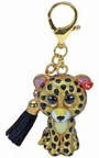 Jucarie breloc TY Mini Boos Leopard Sterling, 10 cm