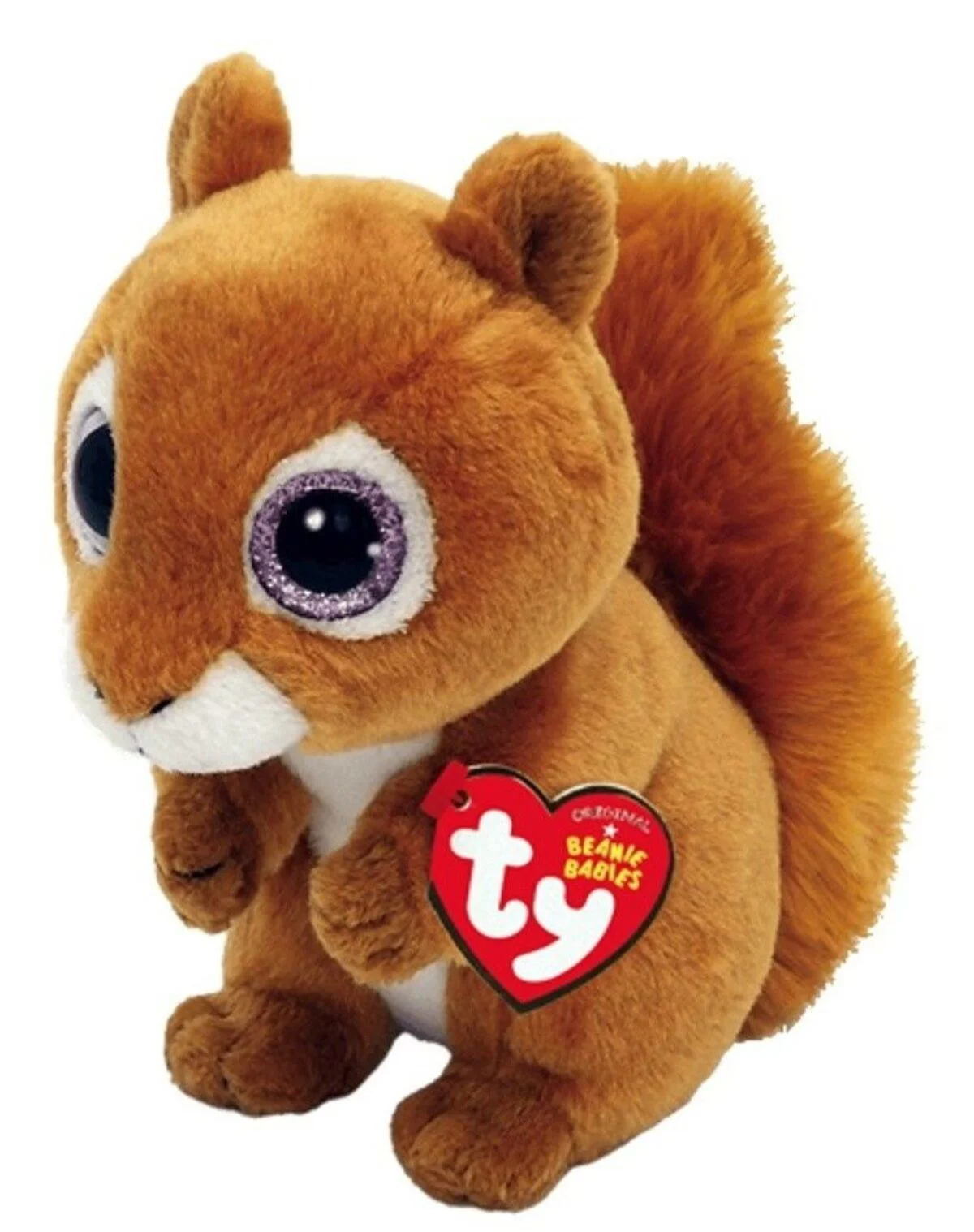 Jucarie de plus TY Beanie Babie Veverita bruna Squire, 15 сm foto