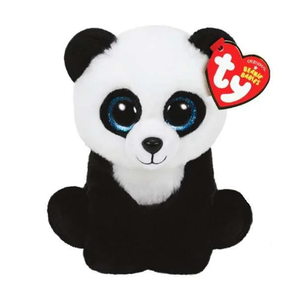 Jucarie de plus TY Beanie Babies Panda Baboo, 15 cm foto