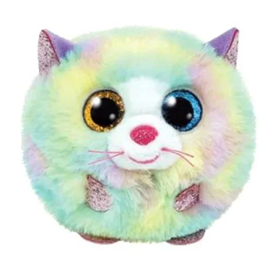 Плюшевая игрушка TY Beanie Balls Кошка Heather, 10 см