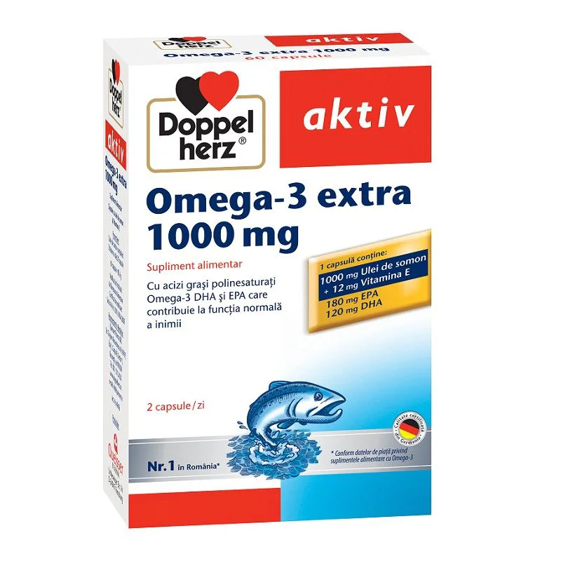 Пищевая добавка Omega3 Doppelherz (1000 мг), 60 таб.