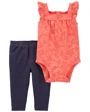 Carter's Set 2 piese Body si pantaloni Flori