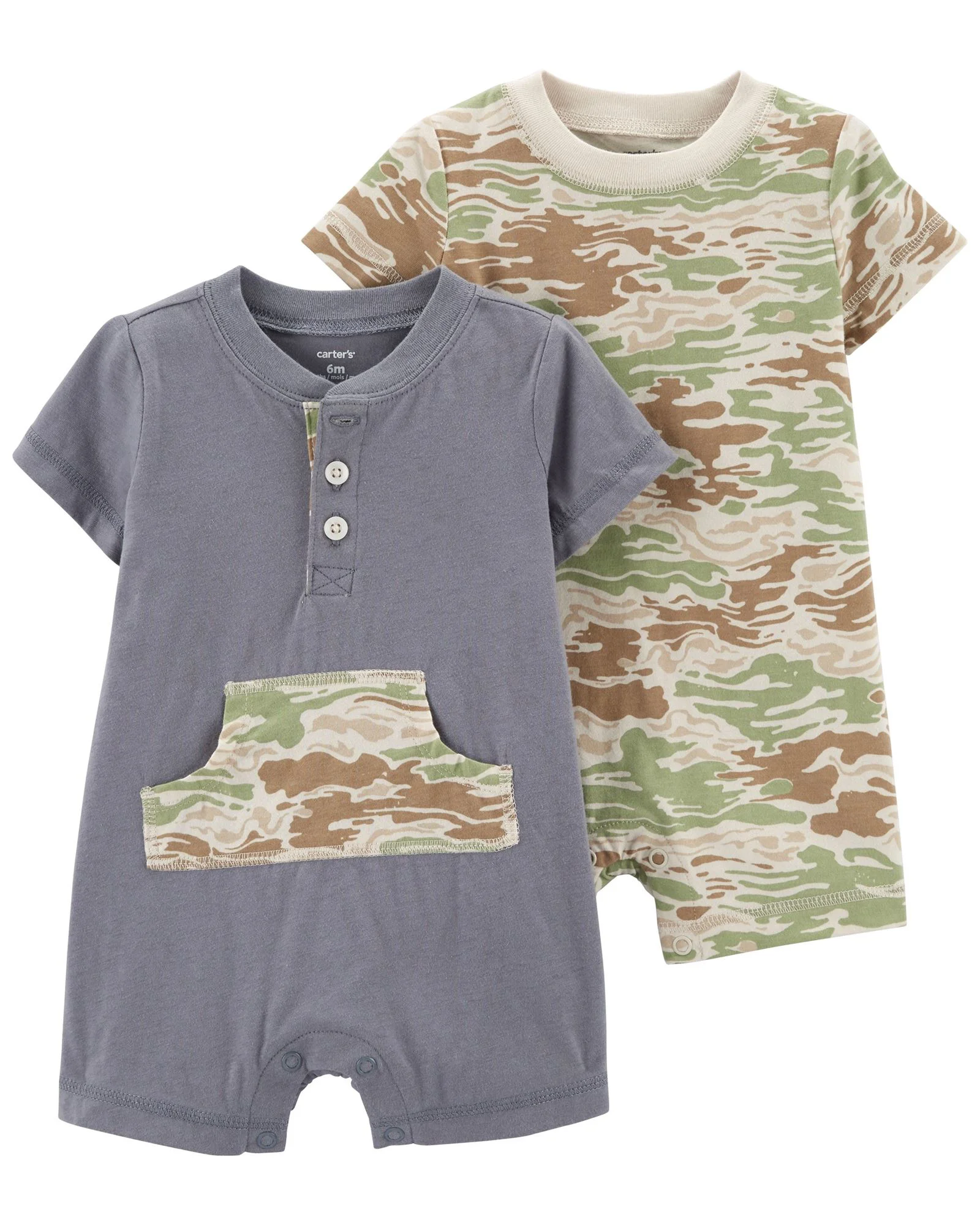 Carter's Set 2 piese Salopete de vara Camuflaj