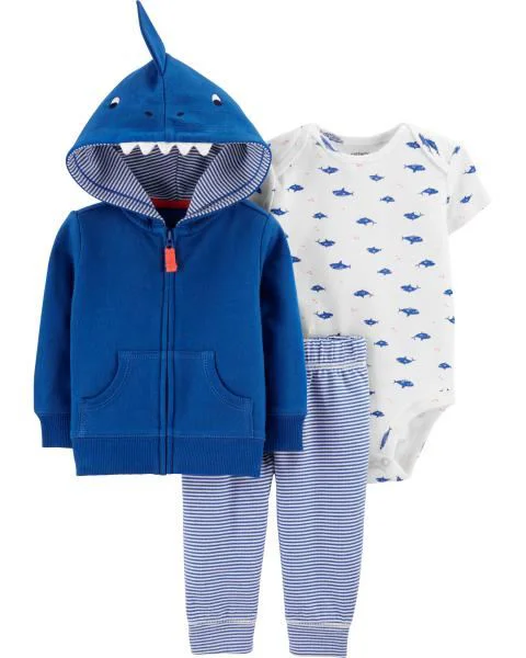 Carter's Set 3 piese - hanorac, pantaloni si body Rechin foto