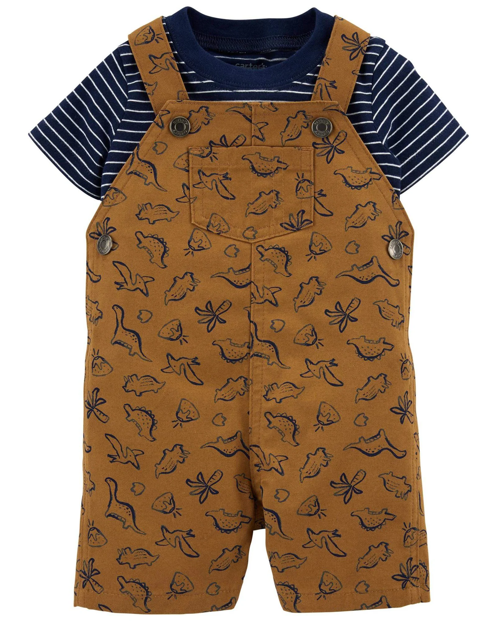 Carter's Set 2 piese Tricou si salopeta Dinozauri foto