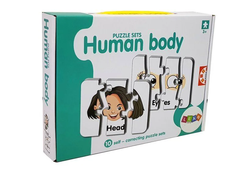 Puzzle educativ LeanToys Corpul uman, 10 tipuri
