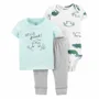 Carter's Set 3 piese Tricou, body & pantaloni scurti Hipopotam foto