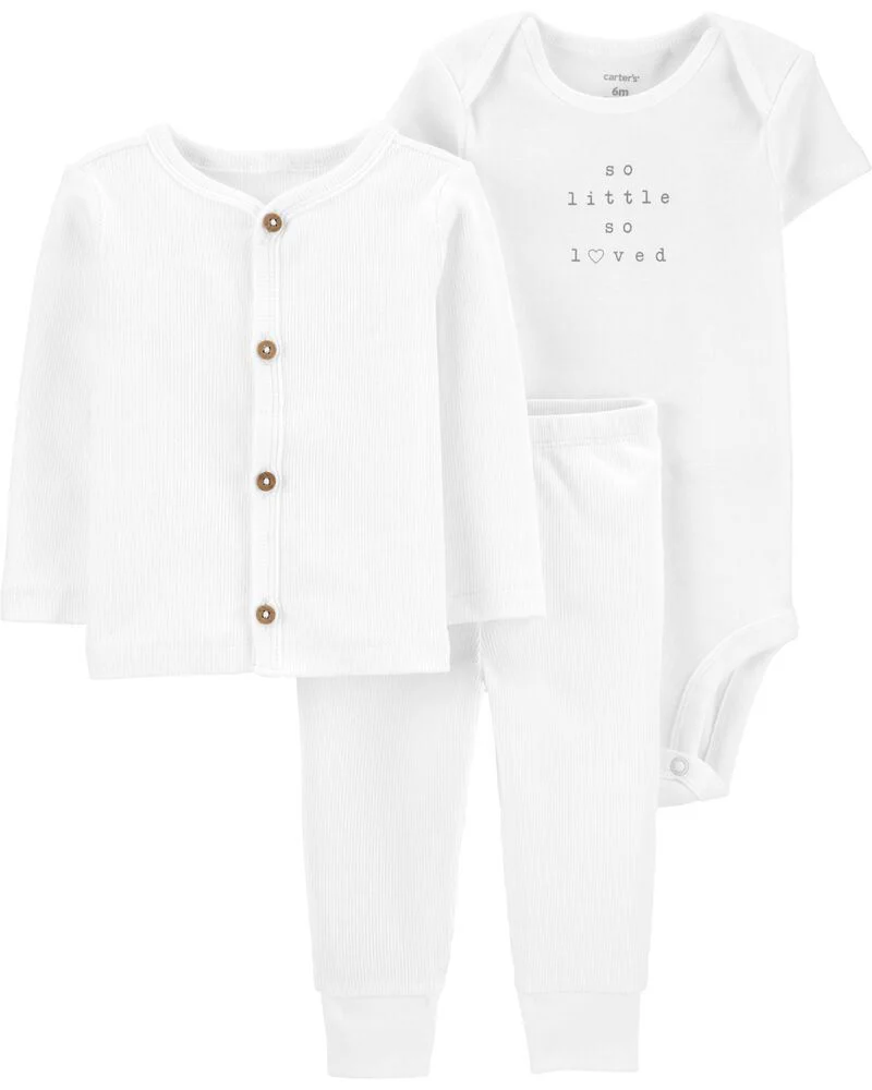 Carter's Set 3 piese Cardigan, body si pantaloni foto