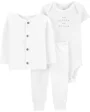 Carter's Set 3 piese Cardigan, body si pantaloni foto