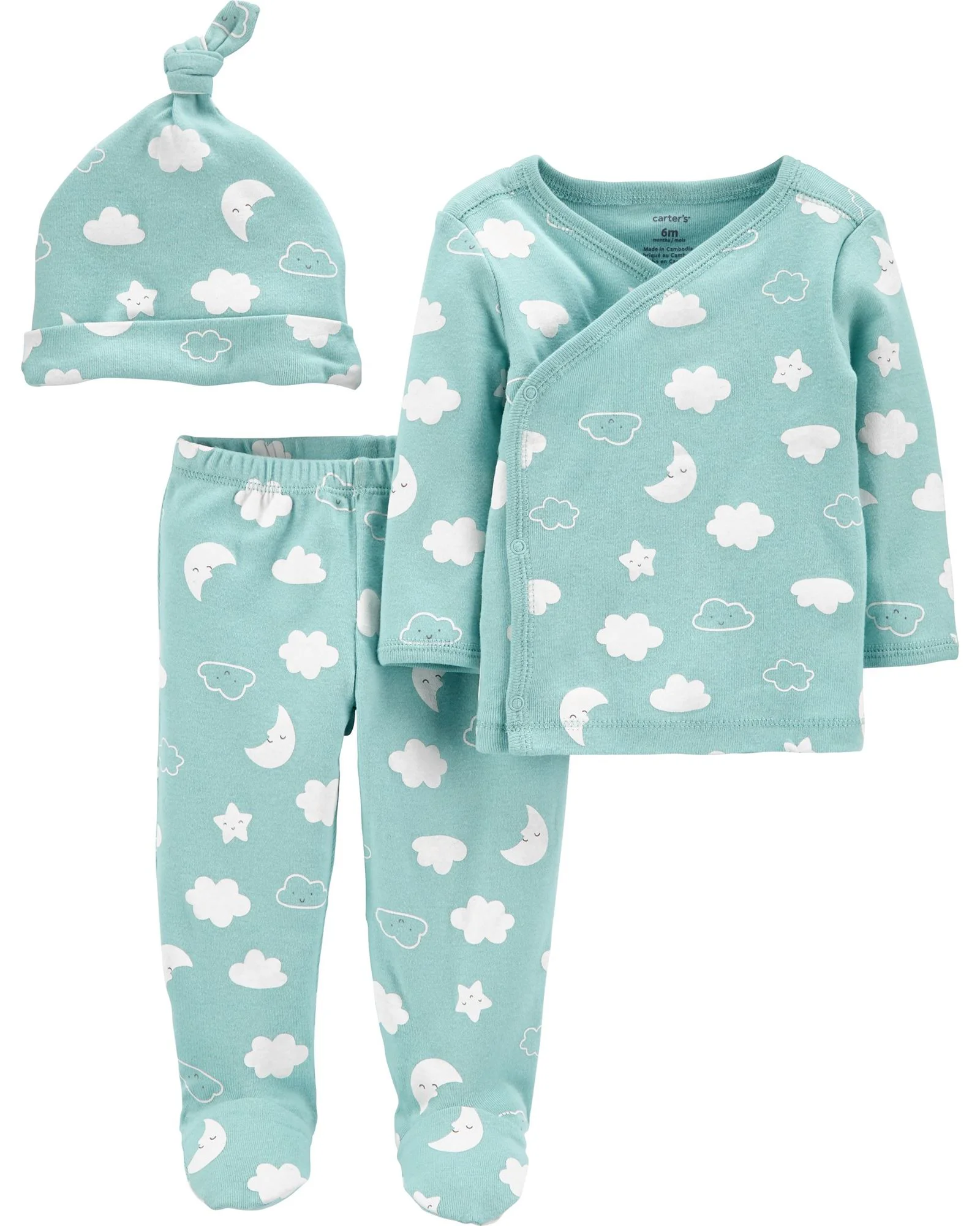 Carter's Set 3 piese Norisori - pantaloni, top si caciulita foto