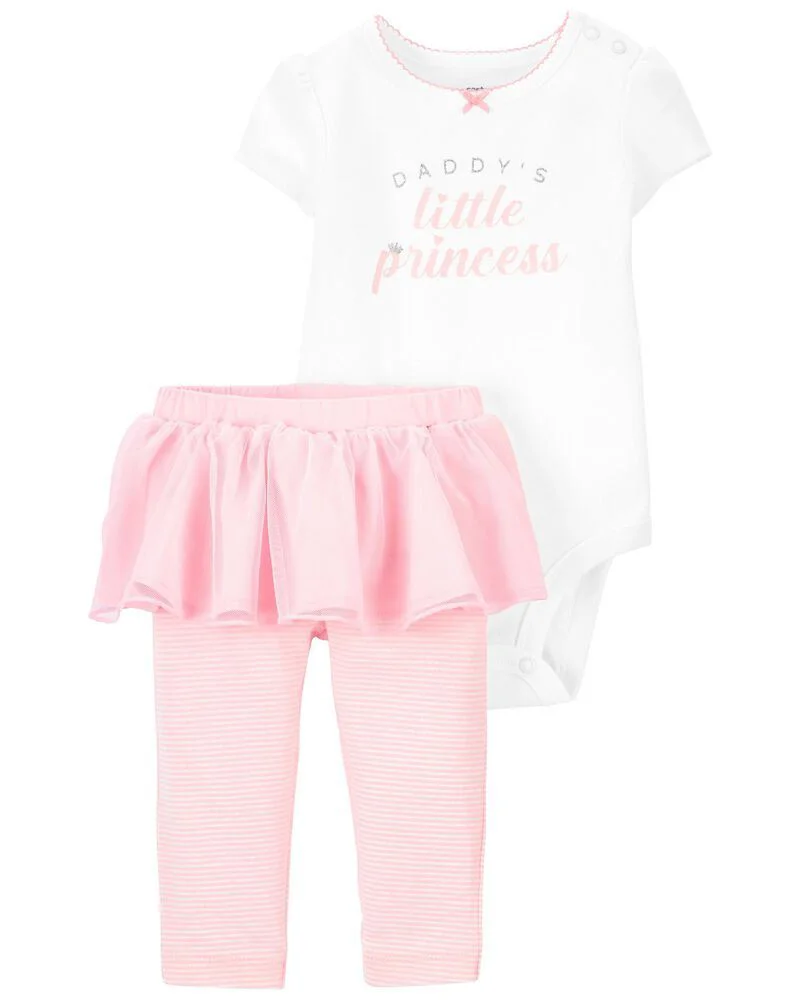 Carter's Set 2 piese Printesa - body si colanti cu fustita tutu foto