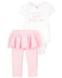Carter's Set 2 piese Printesa - body si colanti cu fustita tutu foto