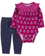 Carter's Set 2 piese Body si pantaloni Flori