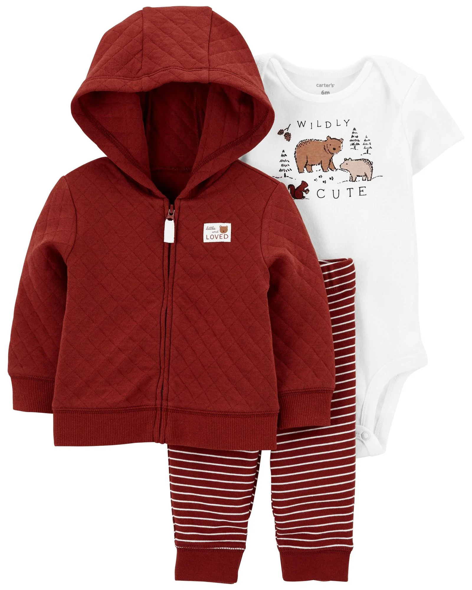 Carter's Set 3 piese Hanorac, pantaloni si body Animale foto