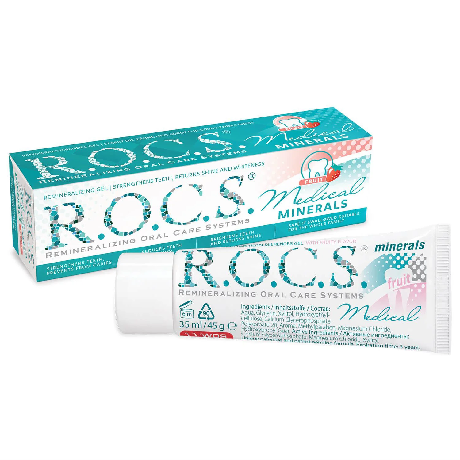 Гель для укрепления зубов ROCS Medical Minerals Fruit, 45 г