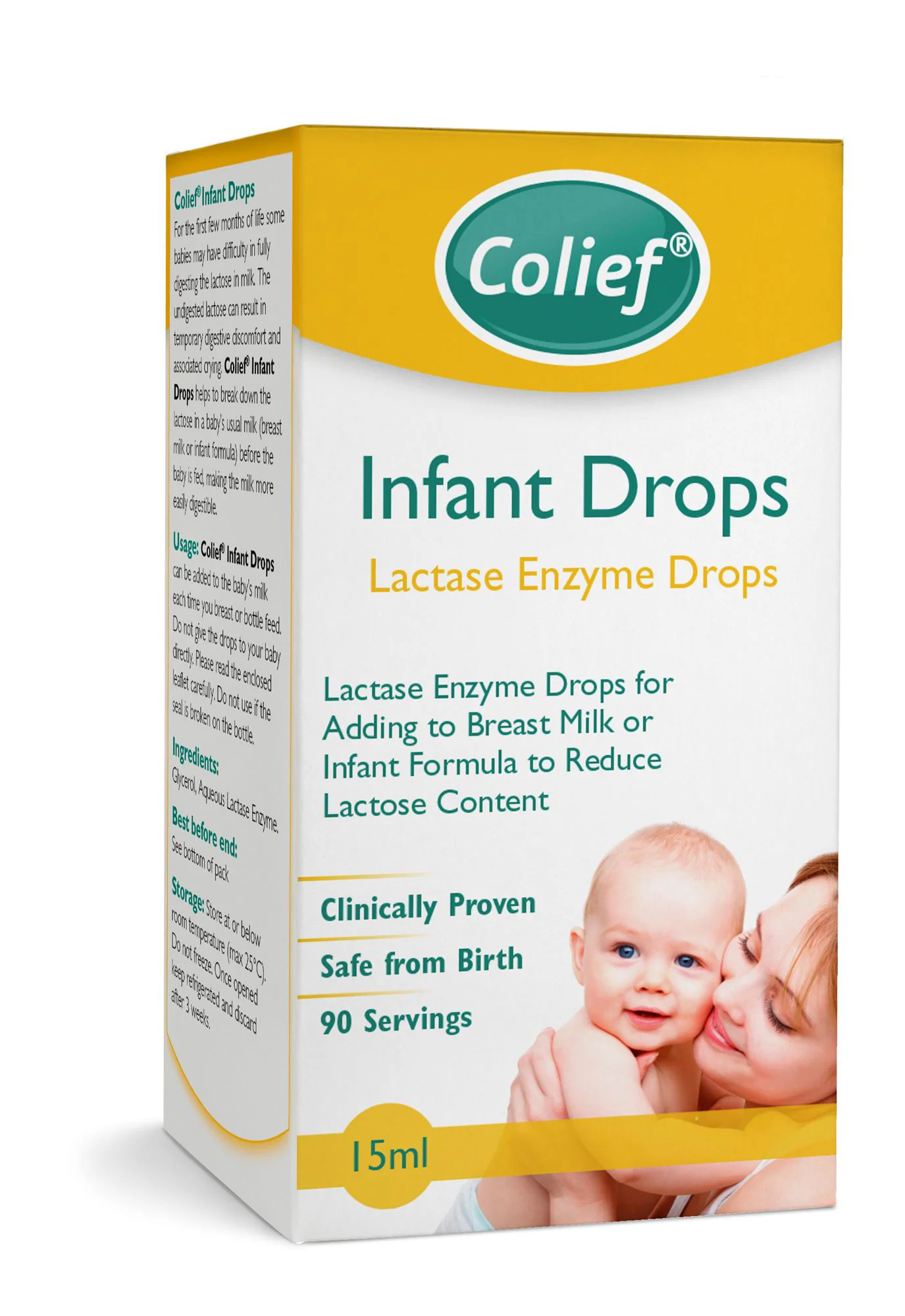 Капли с ферментом лактазы Colief Infant Drops, 15 мл