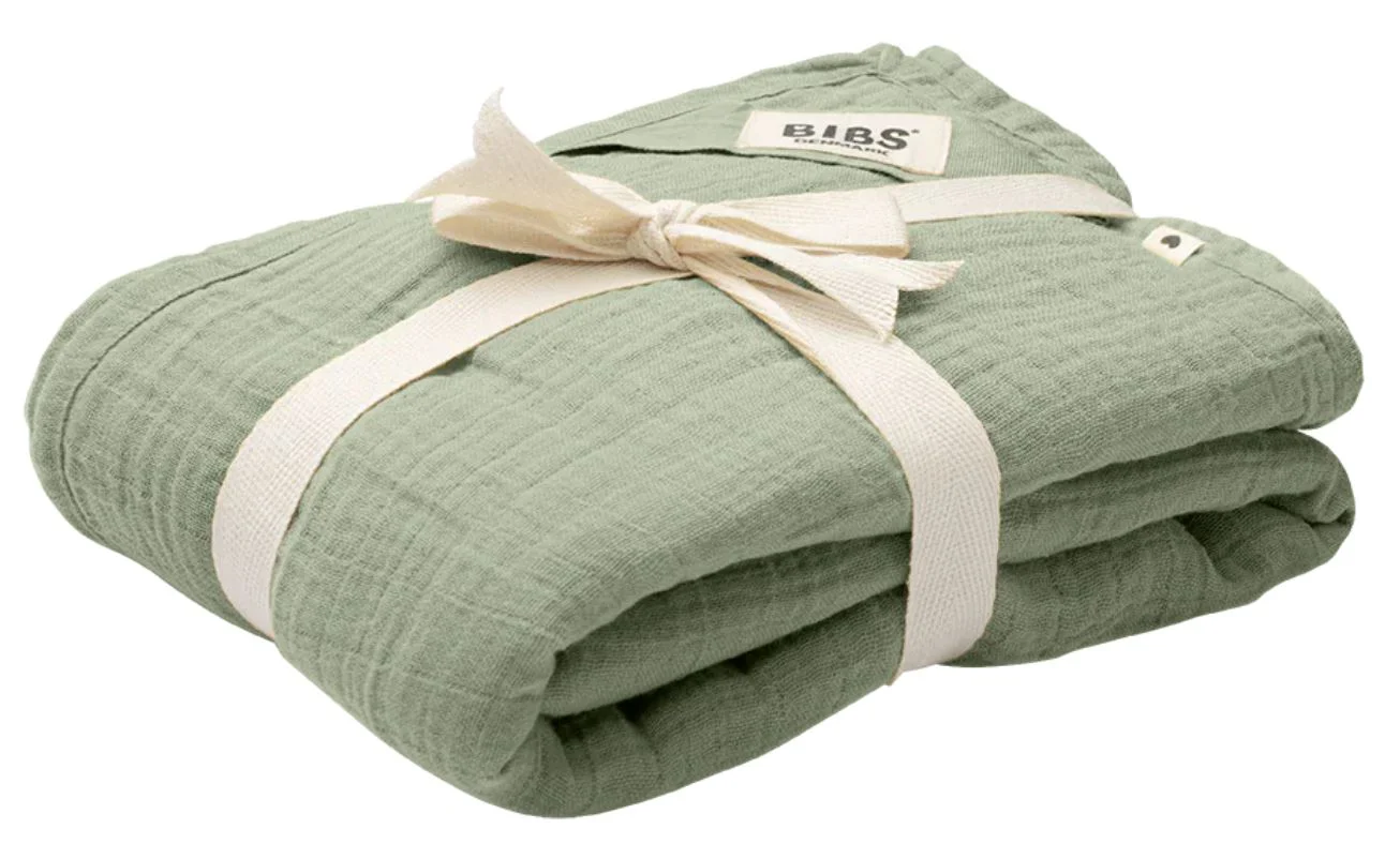 Муслиновое одеяло BIBS Swaddle Sage, 120x120 см