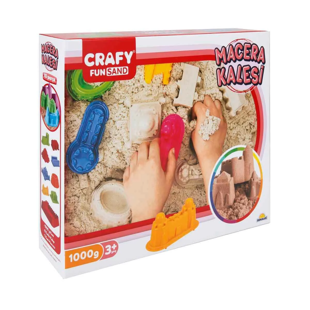 Set nisip kinetic Crafy Sand Castel, 1000 gr.