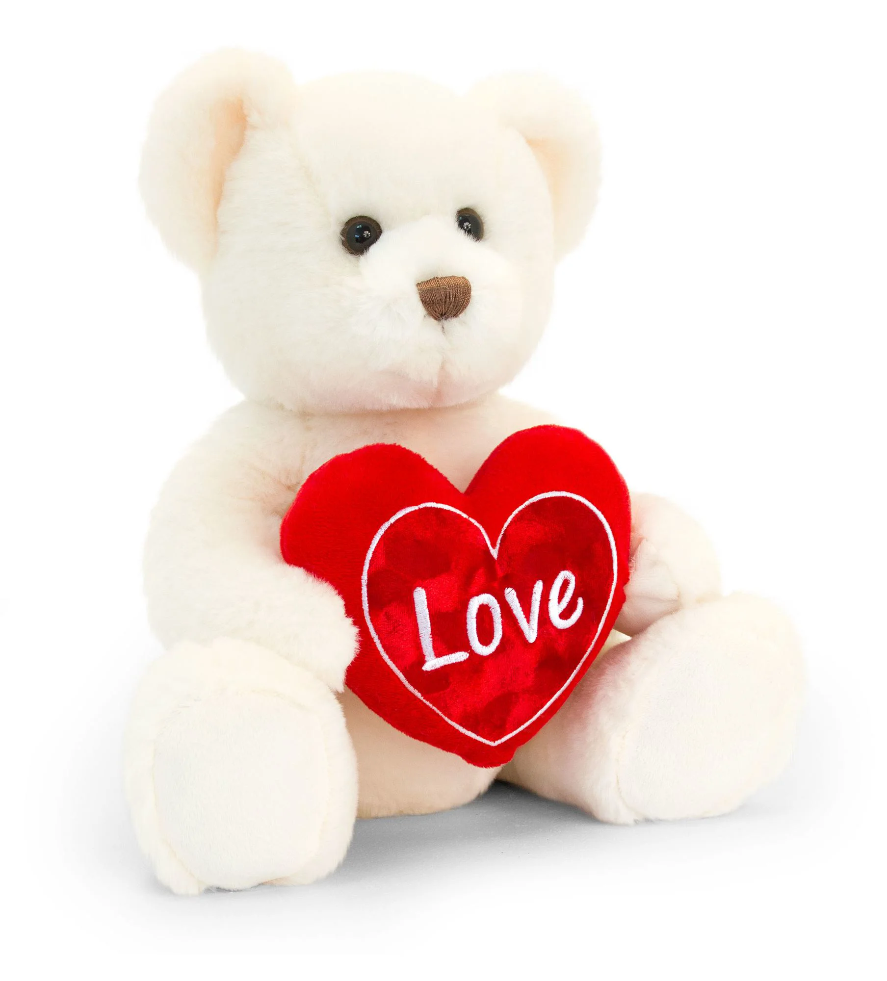 Jucarie de plus Keel Toys Ursulet Chester cu inima, 30 cm (crem) foto